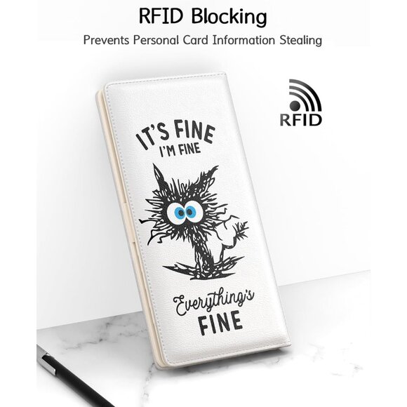 Womens Wallet, RFID Slim Wallets for Women, Thin Ladies Credit Card Holder Purse - Picture 6 of 7